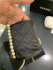 Chanel MINI DRAWSTRING BLACK CALF GHW HOLO 31