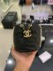 Chanel MINI DRAWSTRING BLACK CALF GHW HOLO 31