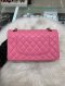 Chanel CLASSIC 10" PINK LAMB RAINBOW HARDWARE HOLO 31090280