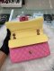 Chanel CLASSIC 10" PINK LAMB RAINBOW HARDWARE HOLO 31090280