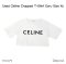 Celine CROPPED T-SHIRT ECRU WHITE SIZE XS