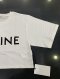Celine CROPPED T-SHIRT ECRU WHITE SIZE XS