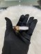Fendi LOGO CRYSTAL RING PINK GOLD SIZE S