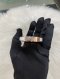 Fendi LOGO CRYSTAL RING PINK GOLD SIZE S