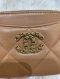 Chanel 19 ZIPPED COIN PURSE CARAMAL LAMB GHW MICROCHIP