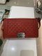 Chanel BOY 10" RED CAVIAR RHW HOLO 23145743