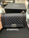Chanel BOY 10" BLACK CAVIAR RHW HOLO 28069759