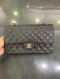 Chanel CLASSIC 10" BLACK CAVIAR SHW HOLO 22338424