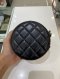 Chanel ROUND CLUTHC WITH CHAIN BLACK LAMP GHW HOLO.30291319