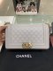 Chanel BOY 10" GREY CAVIAR GHW MICROCHIP