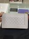 Chanel BOY 10" GREY CAVIAR GHW MICROCHIP