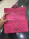 Chanel CLASSIC 10" PINK SUEDE CAVIAR SHW HOLO 18192186**