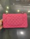 Chanel CLASSIC 10" PINK SUEDE CAVIAR SHW HOLO 18192186**