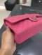 Chanel CLASSIC 10" PINK SUEDE CAVIAR SHW HOLO 18192186**