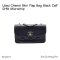 Chanel FLAP BAG BLACK CALF GHW MICROCHIP**