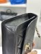 Chanel FLAP BAG BLACK CALF GHW MICROCHIP**