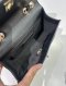 Chanel FLAP BAG BLACK CALF GHW MICROCHIP**