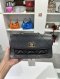 Chanel FLAP BAG BLACK CALF GHW MICROCHIP**