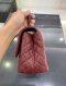 Chanel COCO 10.5" BURGUNDY CAVIAR GHW MICROCHIP**