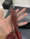 Chanel COCO 10.5" BURGUNDY CAVIAR GHW MICROCHIP**
