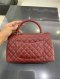 Chanel COCO 10.5" BURGUNDY CAVIAR GHW MICROCHIP**