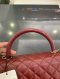 Chanel COCO 10.5" BURGUNDY CAVIAR GHW MICROCHIP**