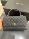 Chanel COCO 10.5" BLACK CAVIAR GHW MICROCHIP