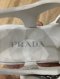 Prada RUBBER MONOLITH SANDALS WHITE SIZE.36