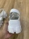 Prada RUBBER MONOLITH SANDALS WHITE SIZE.36