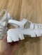 Prada RUBBER MONOLITH SANDALS WHITE SIZE.36