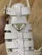 Prada RUBBER MONOLITH SANDALS WHITE SIZE.36