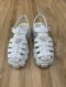 Prada RUBBER MONOLITH SANDALS WHITE SIZE.36