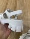 Prada RUBBER MONOLITH SANDALS WHITE SIZE.36