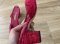 Chanel SLINGBACK PINK TWEED SIZE 38