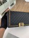 Chanel BOY 10" BLACK CAVIAR GHW MICROCHIP (G838C751)