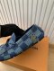 Louis Vuitton DRIVER MOCCASIN BLUE PLAID SIZE9