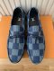 Louis Vuitton DRIVER MOCCASIN BLUE PLAID SIZE9