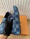 Louis Vuitton DRIVER MOCCASIN BLUE PLAID SIZE9