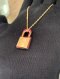 Hermes O'KELLY NECKLACE ROSE GOLD STAMP Y