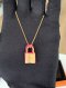 Hermes O'KELLY NECKLACE ROSE GOLD STAMP Y