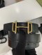 Hermes BELT SIZE 95 NOIR/ETAIN STAMP Z