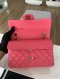 Chanel CLASSIC 9" PINK LAMB GHW MICROCHIP (J8H1JA1C)