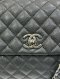 CHANEL COCO 12" BLACK CAVIAR SHW HOLO23