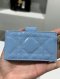 Dior JASMINE CARD HOLDER BLUE PATENT GHW 2021