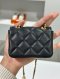 Chanel CARD HOLDER BELT BAG COCO BLACK GHW MICROCHIP