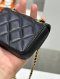 Chanel CARD HOLDER BELT BAG COCO BLACK GHW MICROCHIP