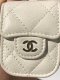 Chanel AIRPODS CASE WHITE CAVIAR GHW HOLO 30