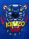 Kenzo ROYAL BLUE COTTON KNIT TIGER PRINT T-SHIRT SIZE M/36