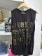 BALMAIN 'DO YOU SPEAK BALMAIN' TANK TOP BLACK SIZE34"