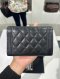 CHANEL TRI-FOLD WALLET BLACK CAVIAR GHW HOLO 29